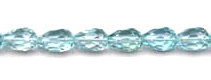 Aquamarine Straight Drilled Drop Faceted Beads