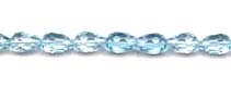 Blue Quartz Drop Faceted Beads