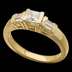 1/2 CT TW Diamond Engagement Ring