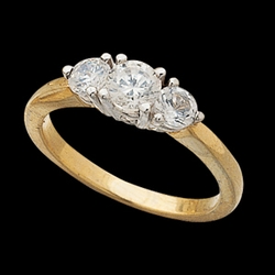 3 Diamond Engagement Ring