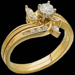 3/8 CT TW Diamond Engagement Ring