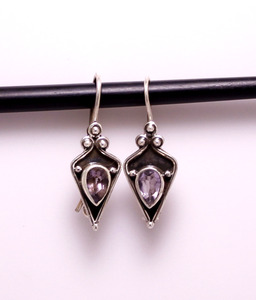 Amethyst Gemstone .925 Silver Earrings