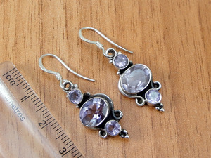 Amethyst Gemstone .925 Silver Earrings