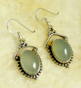 Chalcedony & .925 Silver Earrings