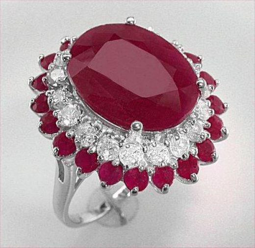 Ruby Silver Fashion Ring